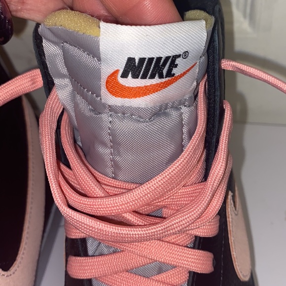 Nike Black Leather Coral Blazer Mid '77 Customized Sneaker Shoes New - Picture 9 of 13